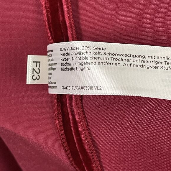 Eileen Fisher Red Velvet Silk Blend Dress Women’s Large Long Sleeve NWT $348 - Picture 13 of 16